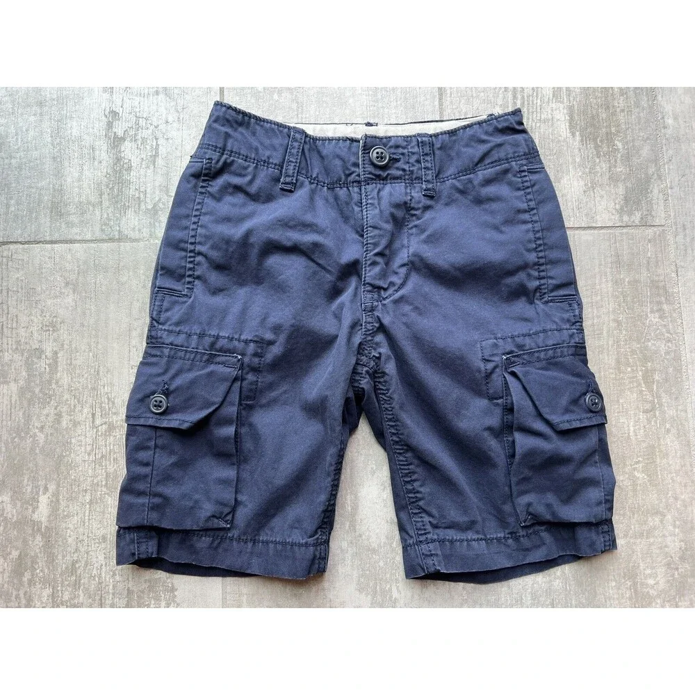 Gap Kids Toddler Boys Youth Cargo Shorts Navy Blue Casual Summer 6 Regular